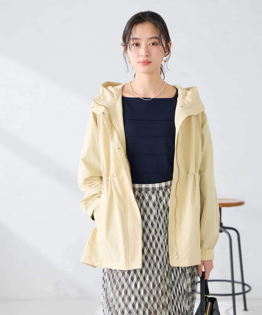 K6JFD25089 a.v.v(アー・ヴェ・ヴェ) 【WEB限定】フーデットブルゾン ベージュ