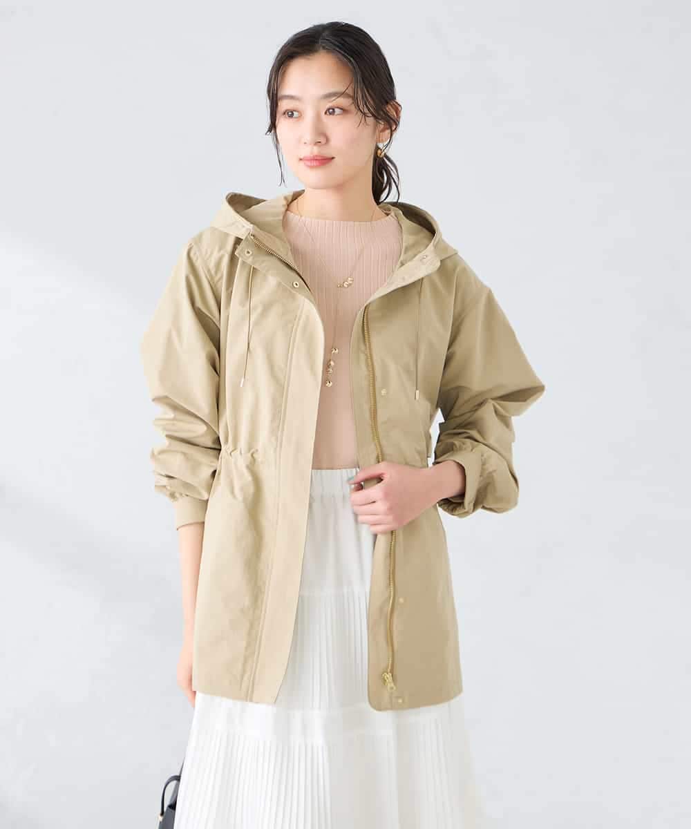 K6JFD25089 a.v.v(アー・ヴェ・ヴェ) 【WEB限定】フーデットブルゾン ベージュ