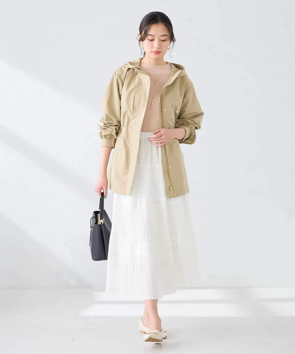 K6JFD25089 a.v.v(アー・ヴェ・ヴェ) 【WEB限定】フーデットブルゾン ベージュ