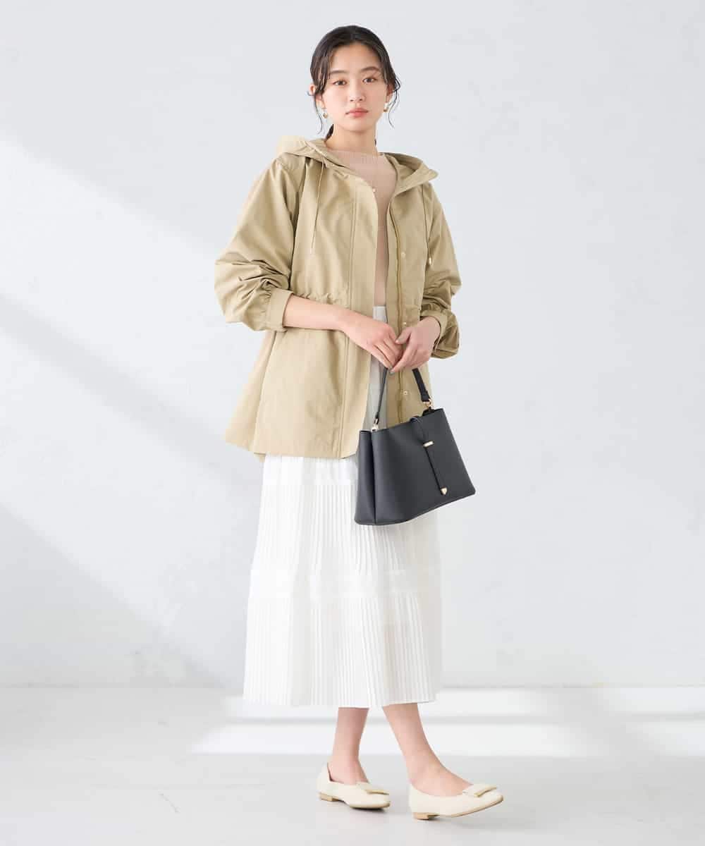 K6JFD25089 a.v.v(アー・ヴェ・ヴェ) 【WEB限定】フーデットブルゾン ベージュ