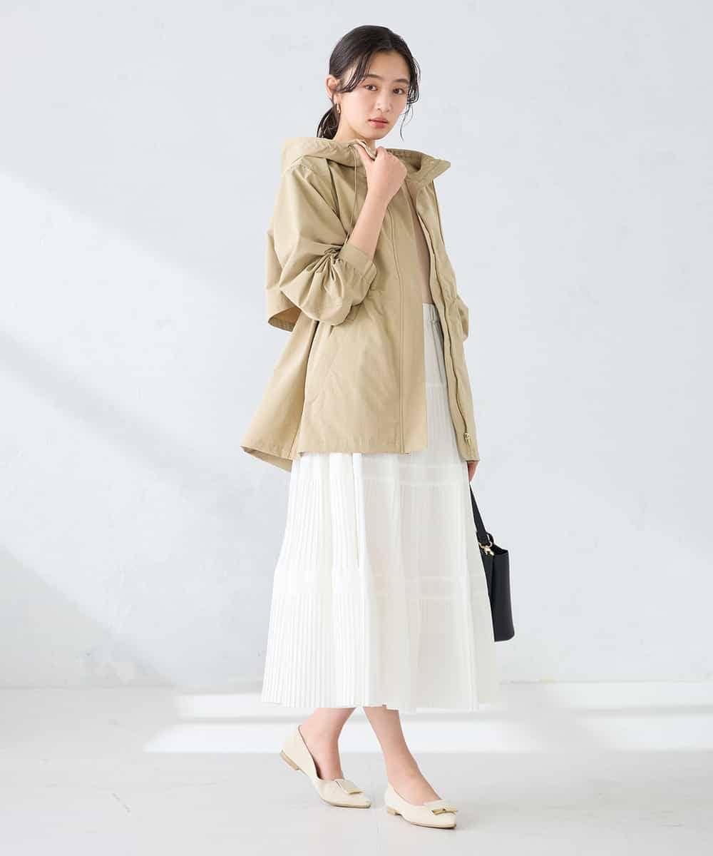 K6JFD25089 a.v.v(アー・ヴェ・ヴェ) 【WEB限定】フーデットブルゾン ベージュ