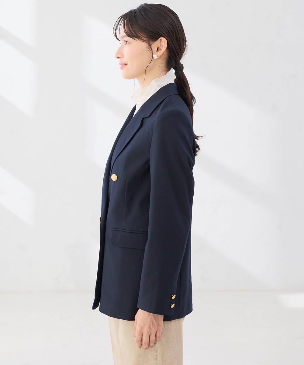 K6JJD02119 a.v.v(アー・ヴェ・ヴェ) 【WEB限定】Wブレスト ジャケット ネイビー