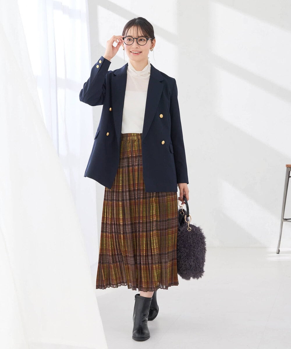 K6JJD02119 a.v.v(アー・ヴェ・ヴェ) 【WEB限定】Wブレスト ジャケット ネイビー