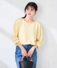 K6KFD03039 a.v.v(アー・ヴェ・ヴェ) ボーダードルマントップス【WEB限定】 ライトイエロー