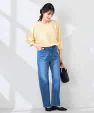 K6KFD03039 a.v.v(アー・ヴェ・ヴェ) ボーダードルマントップス【WEB限定】 ライトイエロー