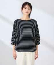 K6KFD03039 a.v.v(アー・ヴェ・ヴェ) ボーダードルマントップス【WEB限定】 ライトイエロー