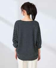 K6KFD03039 a.v.v(アー・ヴェ・ヴェ) ボーダードルマントップス【WEB限定】 ライトイエロー