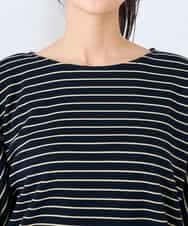 K6KFD03039 a.v.v(アー・ヴェ・ヴェ) ボーダードルマントップス【WEB限定】 ライトイエロー