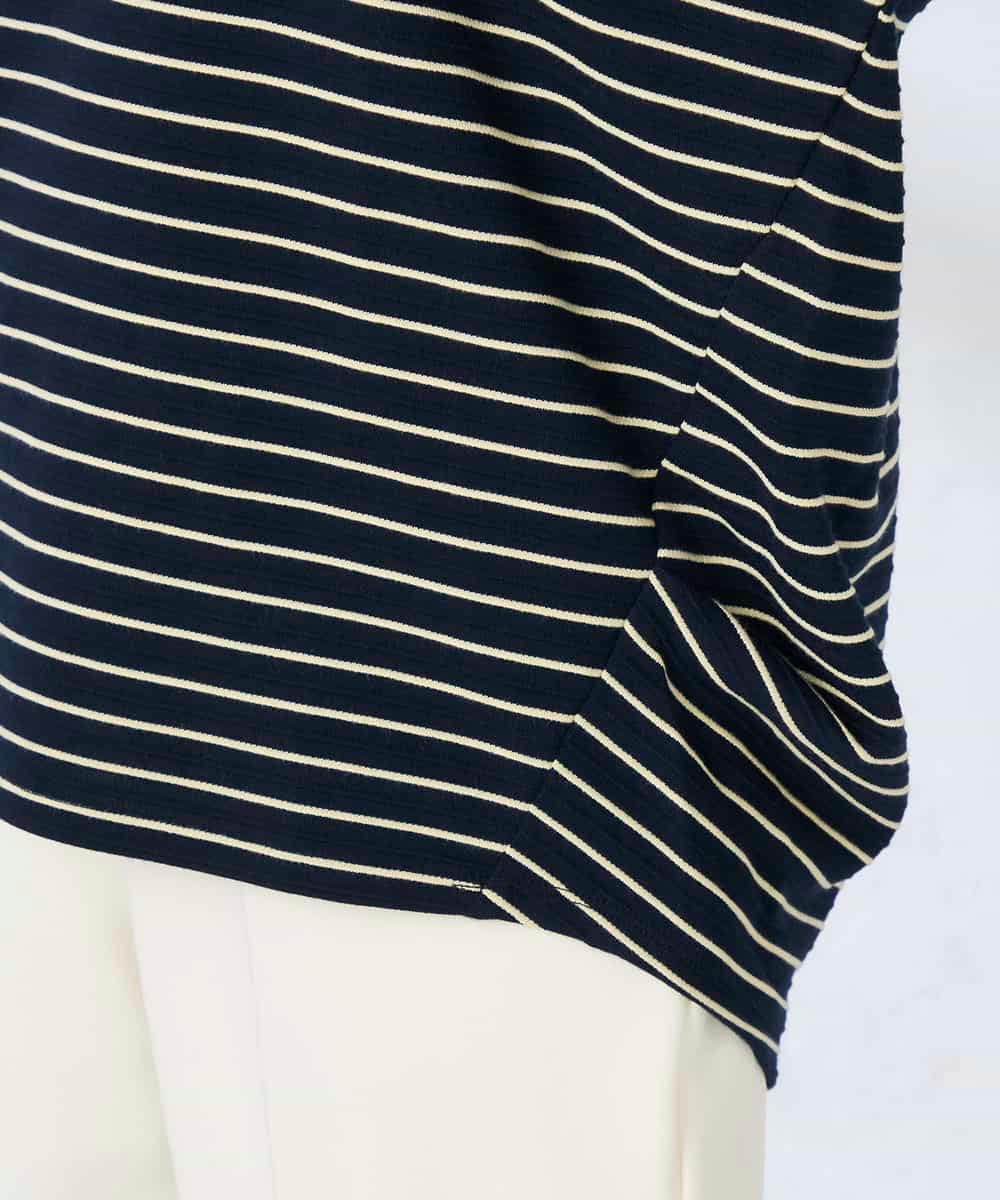 K6KFD03039 a.v.v(アー・ヴェ・ヴェ) ボーダードルマントップス【WEB限定】 ライトイエロー