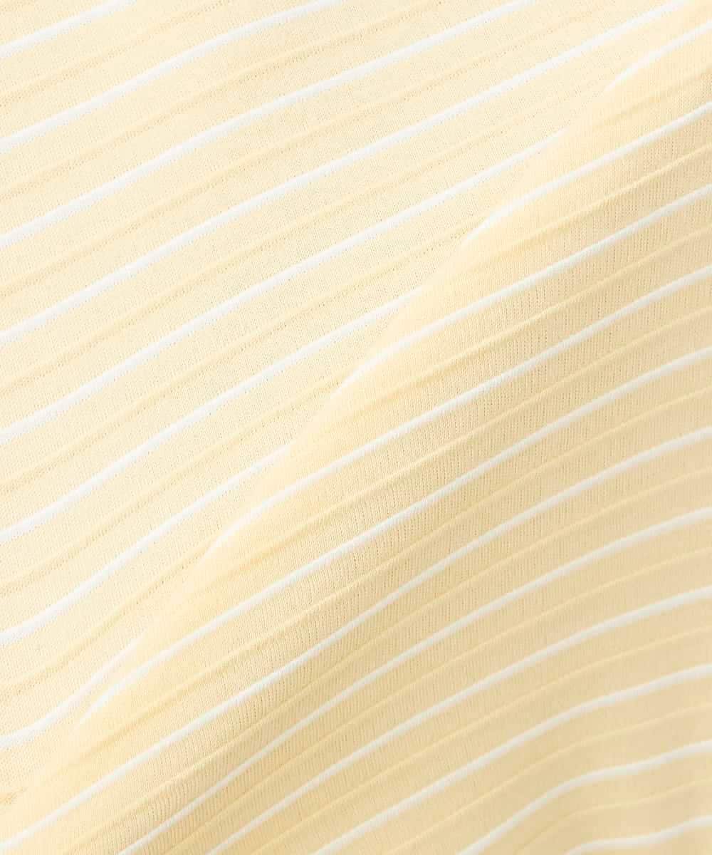 K6KFD03039 a.v.v(アー・ヴェ・ヴェ) ボーダードルマントップス【WEB限定】 ライトイエロー