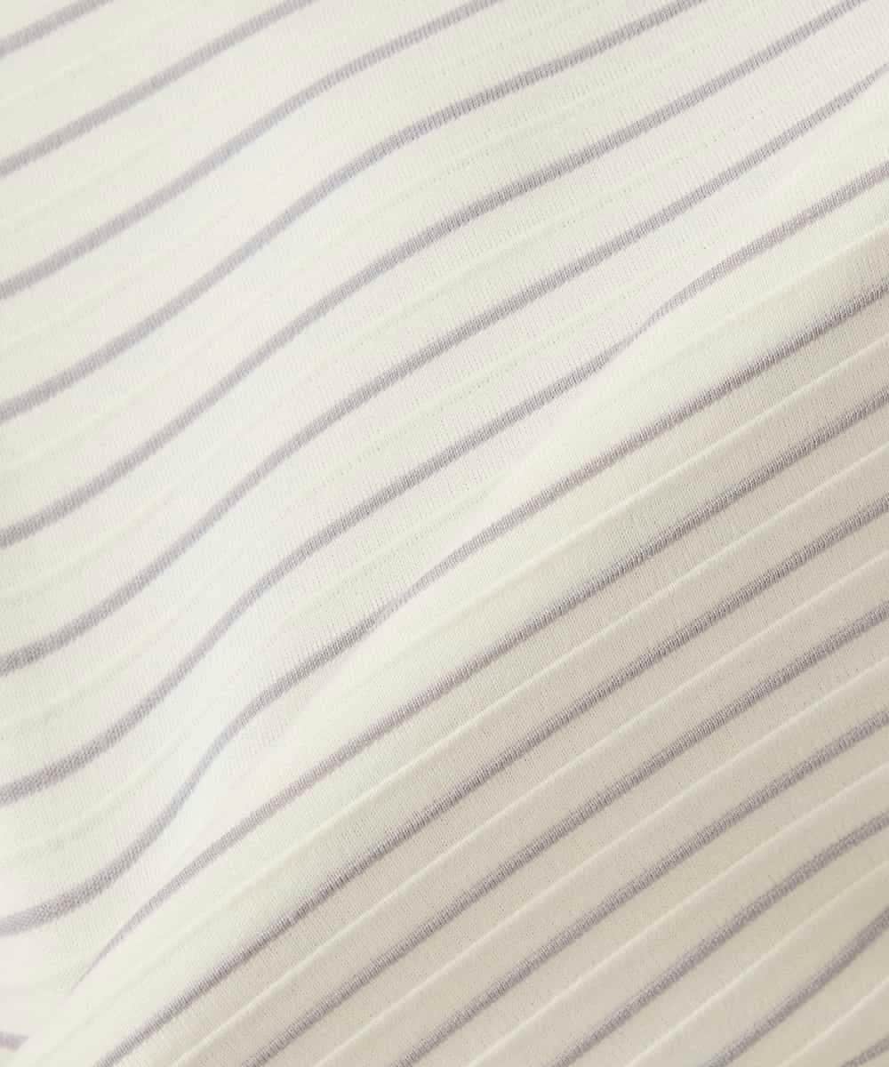 K6KFD03039 a.v.v(アー・ヴェ・ヴェ) ボーダードルマントップス【WEB限定】 ライトイエロー