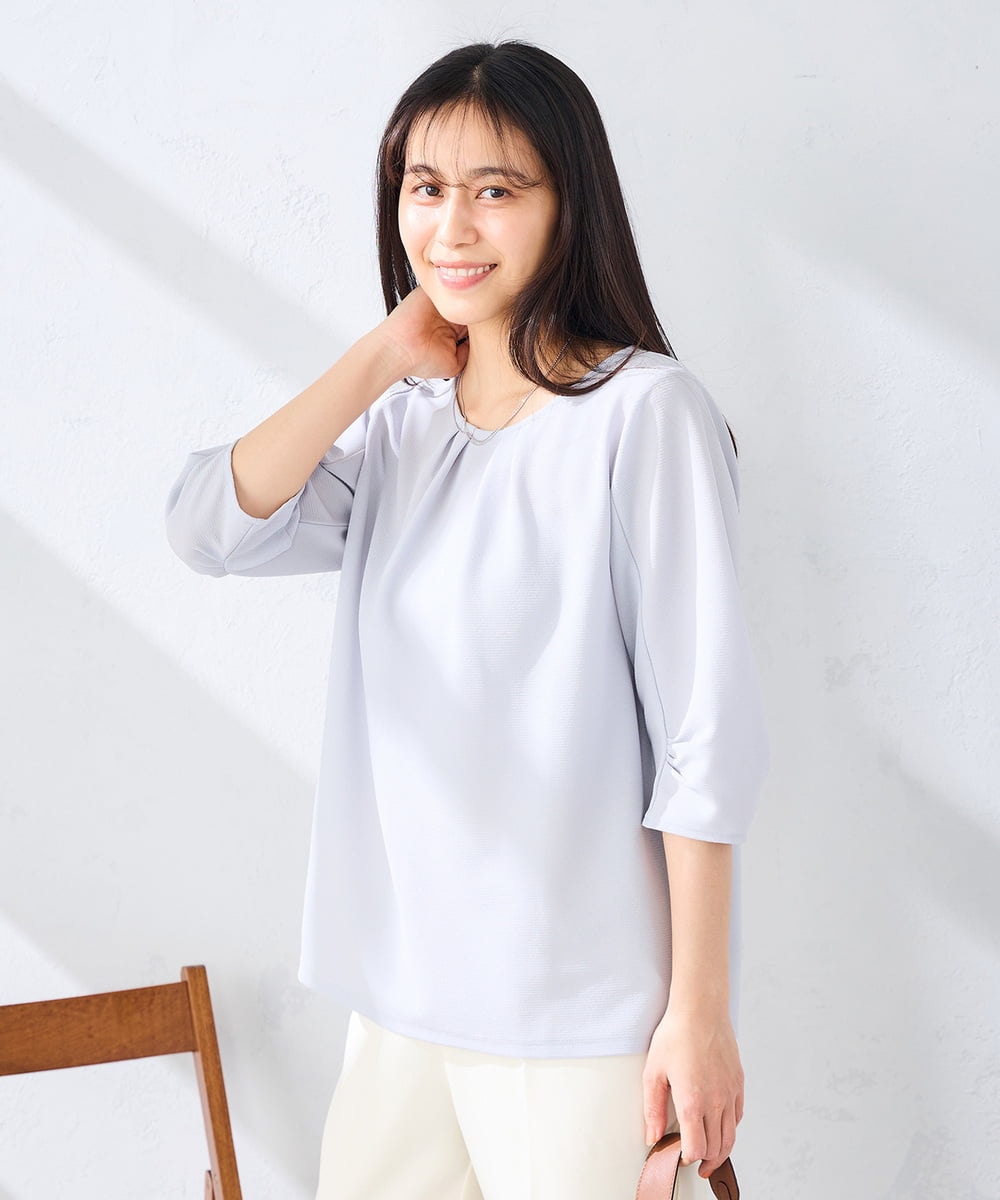 WEB限定/洗える】タックスリーブカットソー(カットソー・Tシャツ