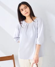 K6KFD04039 a.v.v(アー・ヴェ・ヴェ) 【WEB限定/洗える】タックスリーブカットソー ライトブルー
