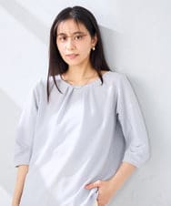 K6KFD04039 a.v.v(アー・ヴェ・ヴェ) 【WEB限定/洗える】タックスリーブカットソー ライトブルー