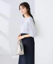 K6KFD04039 a.v.v(アー・ヴェ・ヴェ) 【WEB限定/洗える】タックスリーブカットソー ライトブルー