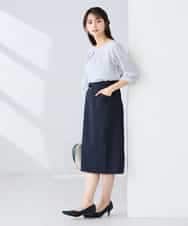 K6KFD04039 a.v.v(アー・ヴェ・ヴェ) 【WEB限定/洗える】タックスリーブカットソー ライトブルー