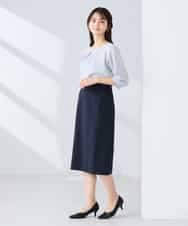 K6KFD04039 a.v.v(アー・ヴェ・ヴェ) 【WEB限定/洗える】タックスリーブカットソー ライトブルー