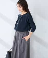 K6KFD04039 a.v.v(アー・ヴェ・ヴェ) 【WEB限定/洗える】タックスリーブカットソー ライトブルー