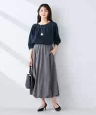 K6KFD04039 a.v.v(アー・ヴェ・ヴェ) 【WEB限定/洗える】タックスリーブカットソー ライトブルー