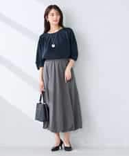 K6KFD04039 a.v.v(アー・ヴェ・ヴェ) 【WEB限定/洗える】タックスリーブカットソー ライトブルー