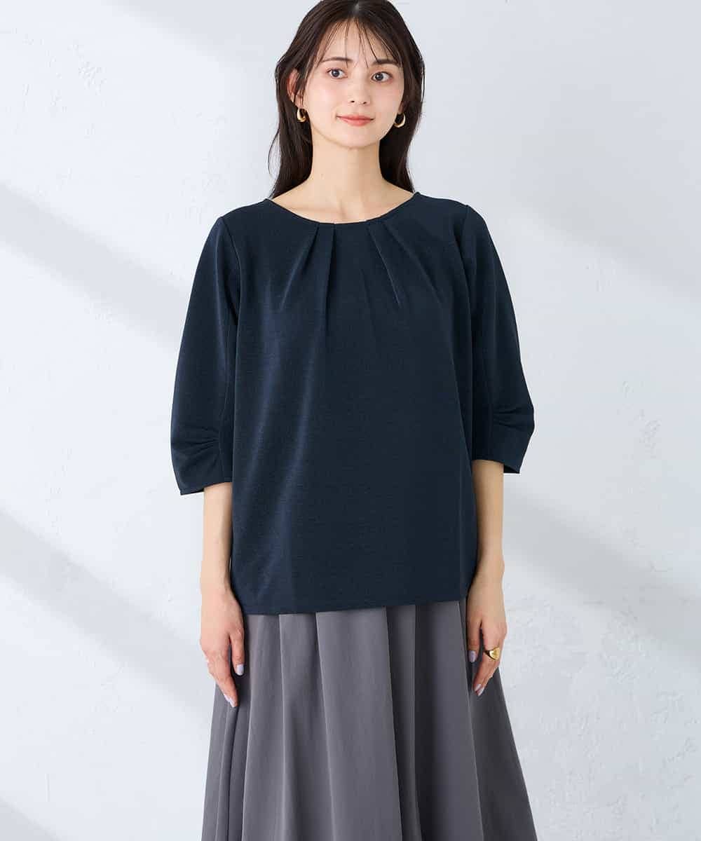 K6KFD04039 a.v.v(アー・ヴェ・ヴェ) 【WEB限定/洗える】タックスリーブカットソー ライトブルー