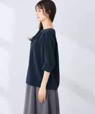 K6KFD04039 a.v.v(アー・ヴェ・ヴェ) 【WEB限定/洗える】タックスリーブカットソー ライトブルー