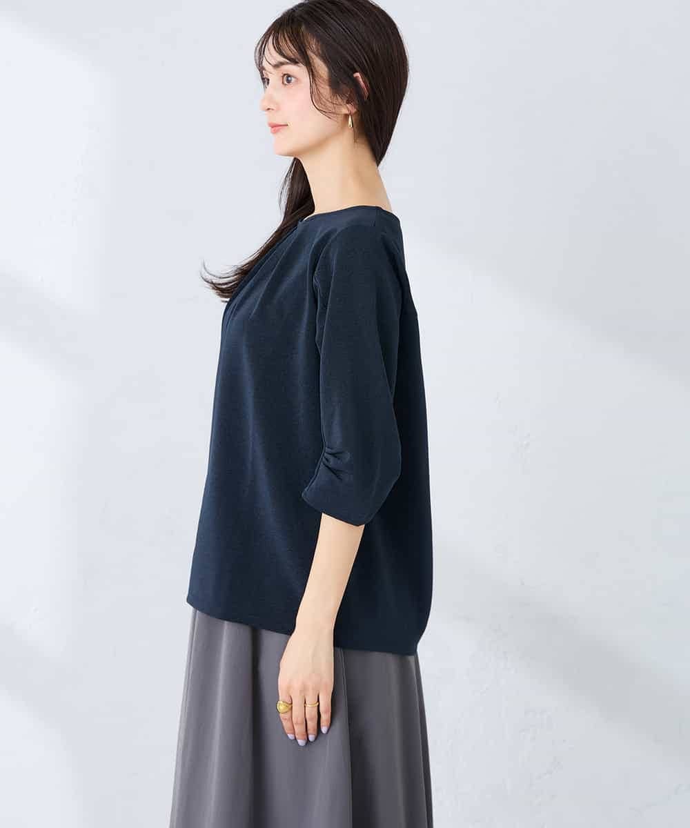 K6KFD04039 a.v.v(アー・ヴェ・ヴェ) 【WEB限定/洗える】タックスリーブカットソー ライトブルー