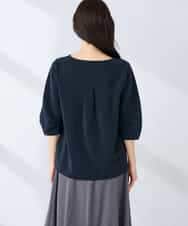 K6KFD04039 a.v.v(アー・ヴェ・ヴェ) 【WEB限定/洗える】タックスリーブカットソー ライトブルー