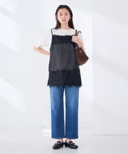 K6KGD30024 a.v.v(アー・ヴェ・ヴェ) 【接触冷感/UVカット/コットン100%/WEB限定】ロールアップハーフスリーブTシャツ ライトイエロー