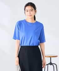 K6KGD30024 a.v.v(アー・ヴェ・ヴェ) 【接触冷感/UVカット/コットン100%/WEB限定】ロールアップハーフスリーブTシャツ ライトイエロー