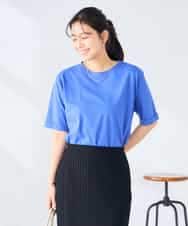 K6KGD30024 a.v.v(アー・ヴェ・ヴェ) 【接触冷感/UVカット/コットン100%/WEB限定】ロールアップハーフスリーブTシャツ ライトイエロー