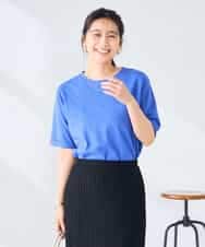 K6KGD30024 a.v.v(アー・ヴェ・ヴェ) 【接触冷感/UVカット/コットン100%/WEB限定】ロールアップハーフスリーブTシャツ ライトイエロー