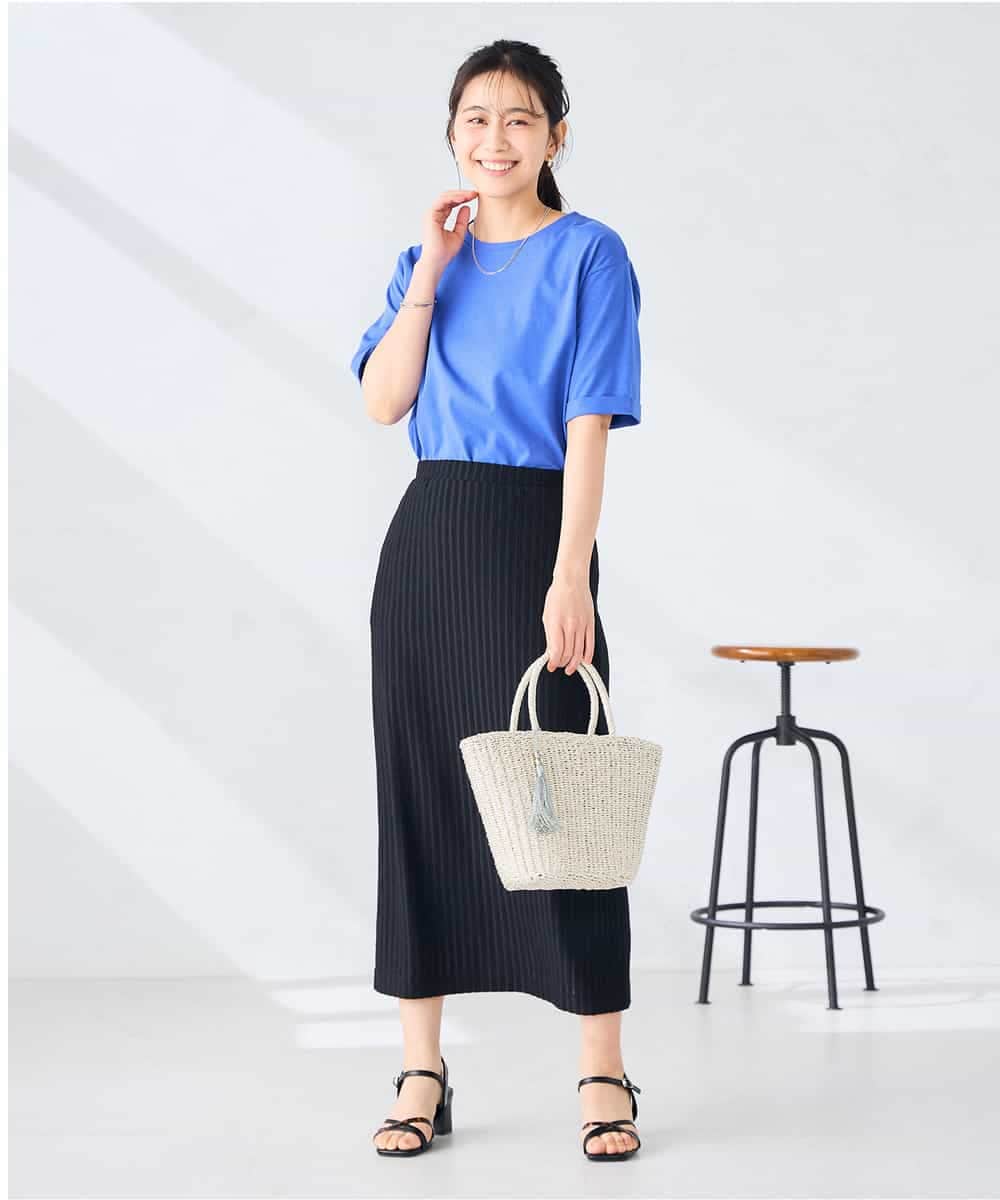 K6KGD30024 a.v.v(アー・ヴェ・ヴェ) 【接触冷感/UVカット/コットン100%/WEB限定】ロールアップハーフスリーブTシャツ ライトイエロー