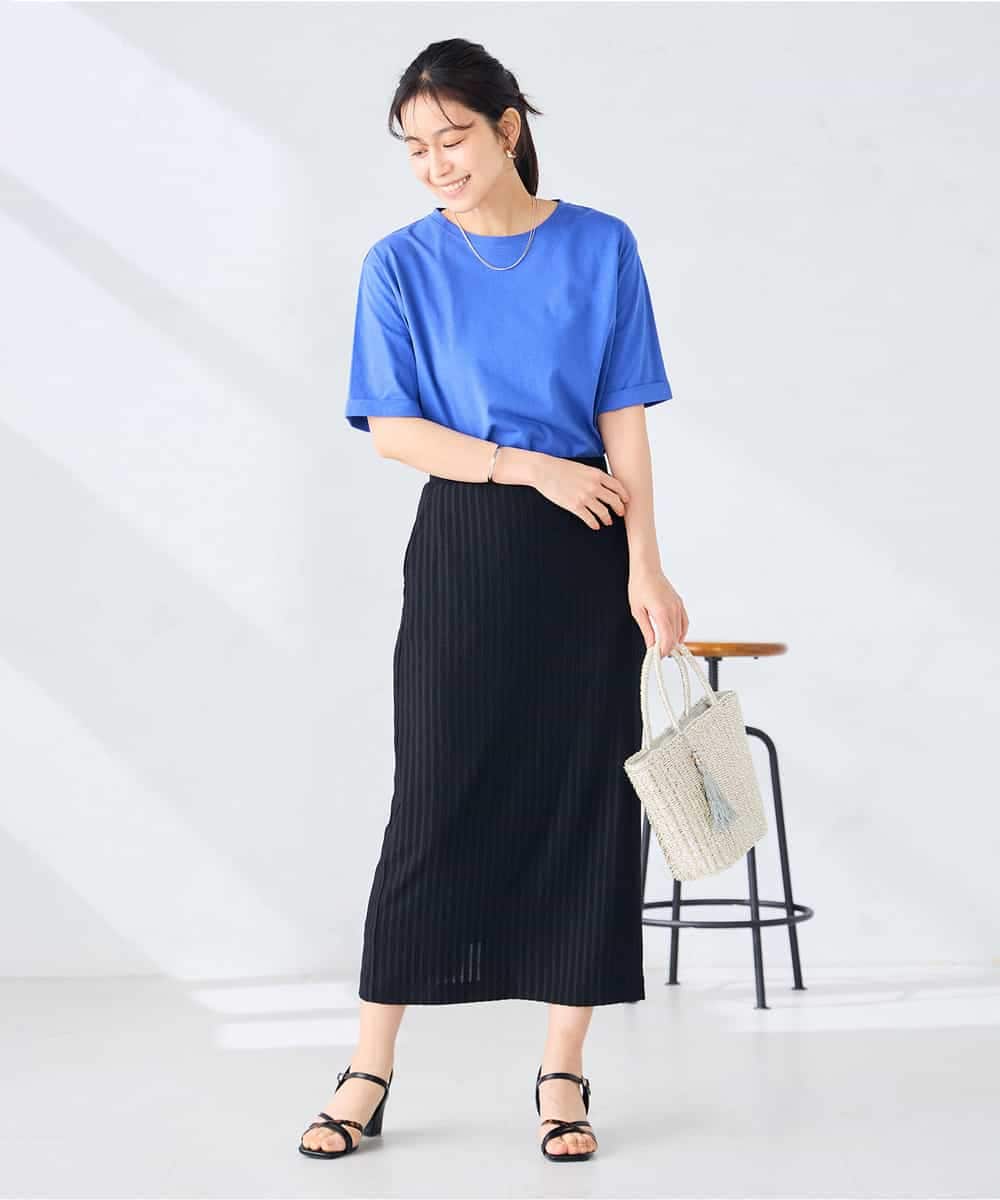 K6KGD30024 a.v.v(アー・ヴェ・ヴェ) 【接触冷感/UVカット/コットン100%/WEB限定】ロールアップハーフスリーブTシャツ ライトイエロー