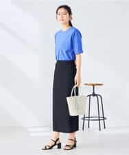 K6KGD30024 a.v.v(アー・ヴェ・ヴェ) 【接触冷感/UVカット/コットン100%/WEB限定】ロールアップハーフスリーブTシャツ ライトイエロー