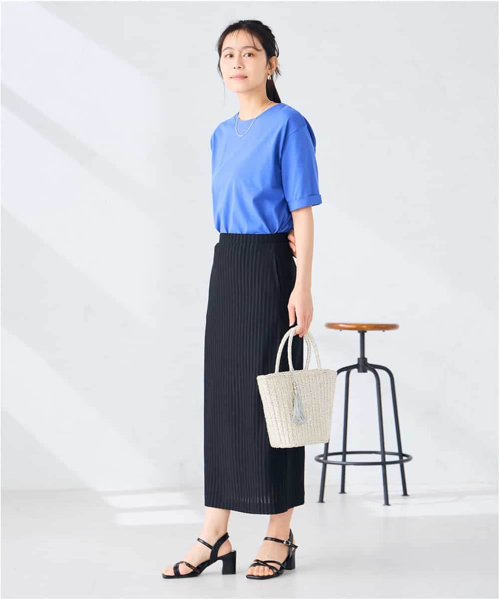 K6KGD30024 a.v.v(アー・ヴェ・ヴェ) 【接触冷感/UVカット/コットン100%/WEB限定】ロールアップハーフスリーブTシャツ ライトイエロー