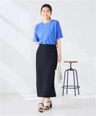 K6KGD30024 a.v.v(アー・ヴェ・ヴェ) 【接触冷感/UVカット/コットン100%/WEB限定】ロールアップハーフスリーブTシャツ ライトイエロー