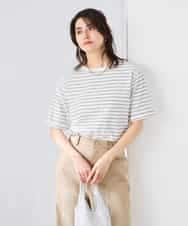 K6KGD30024 a.v.v(アー・ヴェ・ヴェ) 【接触冷感/UVカット/コットン100%/WEB限定】ロールアップハーフスリーブTシャツ ライトイエロー