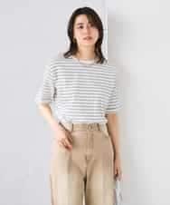 K6KGD30024 a.v.v(アー・ヴェ・ヴェ) 【接触冷感/UVカット/コットン100%/WEB限定】ロールアップハーフスリーブTシャツ ライトイエロー