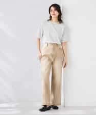 K6KGD30024 a.v.v(アー・ヴェ・ヴェ) 【接触冷感/UVカット/コットン100%/WEB限定】ロールアップハーフスリーブTシャツ ライトイエロー