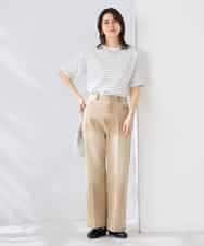 K6KGD30024 a.v.v(アー・ヴェ・ヴェ) 【接触冷感/UVカット/コットン100%/WEB限定】ロールアップハーフスリーブTシャツ ライトイエロー