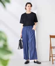 K6KGD30024 a.v.v(アー・ヴェ・ヴェ) 【接触冷感/UVカット/コットン100%/WEB限定】ロールアップハーフスリーブTシャツ ライトイエロー