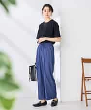 K6KGD30024 a.v.v(アー・ヴェ・ヴェ) 【接触冷感/UVカット/コットン100%/WEB限定】ロールアップハーフスリーブTシャツ ライトイエロー