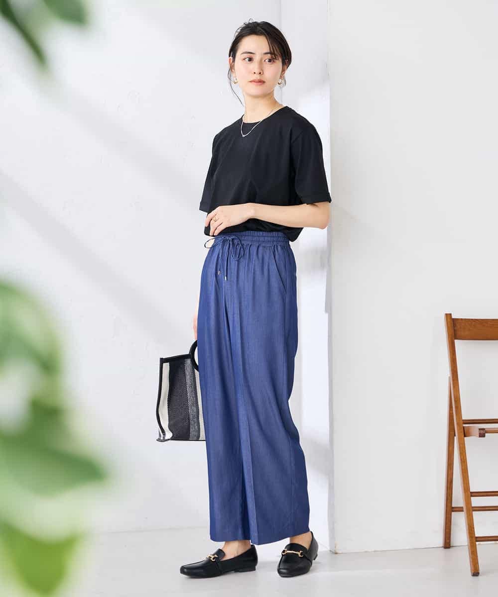 K6KGD30024 a.v.v(アー・ヴェ・ヴェ) 【接触冷感/UVカット/コットン100%/WEB限定】ロールアップハーフスリーブTシャツ ライトイエロー