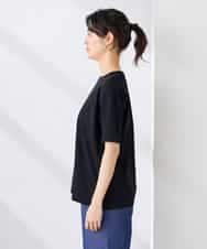 K6KGD30024 a.v.v(アー・ヴェ・ヴェ) 【接触冷感/UVカット/コットン100%/WEB限定】ロールアップハーフスリーブTシャツ ライトイエロー