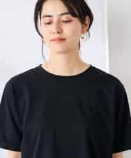 K6KGD30024 a.v.v(アー・ヴェ・ヴェ) 【接触冷感/UVカット/コットン100%/WEB限定】ロールアップハーフスリーブTシャツ ライトイエロー