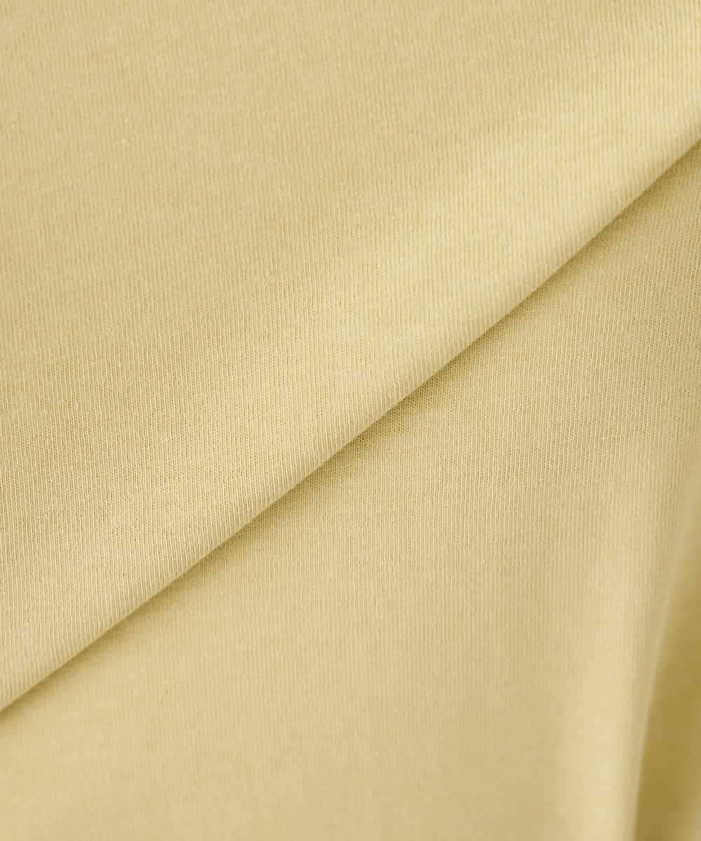 K6KGD30024 a.v.v(アー・ヴェ・ヴェ) 【接触冷感/UVカット/コットン100%/WEB限定】ロールアップハーフスリーブTシャツ ライトイエロー