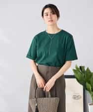 K6KGD30024 a.v.v(アー・ヴェ・ヴェ) 【接触冷感/UVカット/コットン100%/WEB限定】ロールアップハーフスリーブTシャツ グリーン