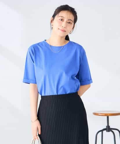 K6KGD30024 a.v.v 【接触冷感/UVカット/コットン100%/WEB限定】ロールアップハーフスリーブTシャツ