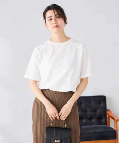 K6KGD30024 a.v.v 【接触冷感/UVカット/コットン100%/WEB限定】ロールアップハーフスリーブTシャツ